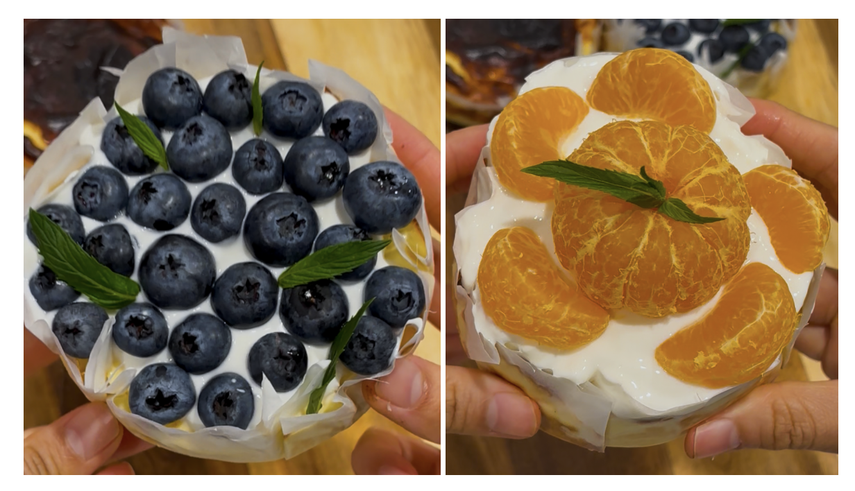 Basque Cheesecakes with Toppings